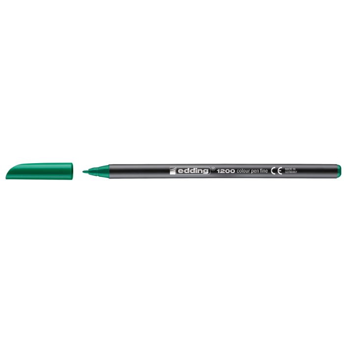 Edding 1200 Rotulador - Punta Redonda - Trazo entre 0.5  y 1 mm. - Tinta con Base de Agua - Color Verde