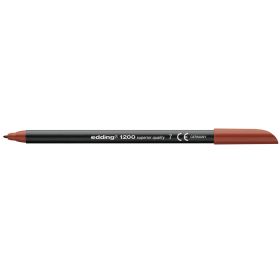 Edding 1200 Rotulador - Punta Redonda - Trazo entre 0.5 y 1 mm. - Tinta con Base de Agua - Color Marron