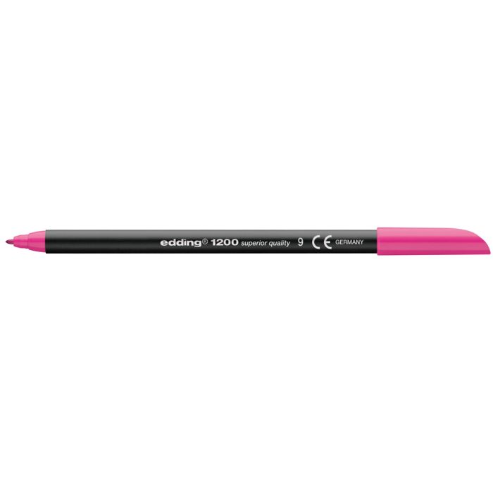 Edding 1200 Rotulador - Punta Redonda - Trazo entre 0.5 y 1 mm. - Tinta con Base de Agua - Color Rosa