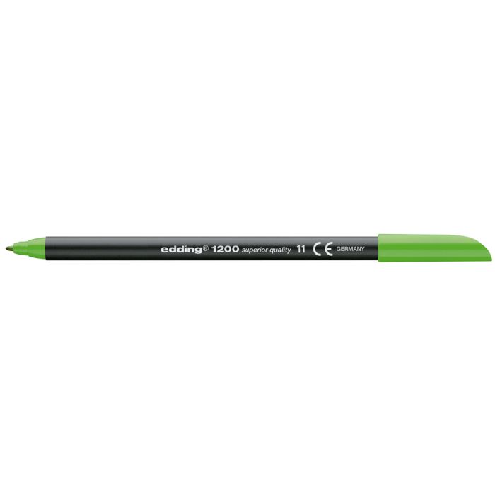 Edding 1200 Rotulador - Punta Redonda - Trazo entre 0.5 y 1 mm. - Tinta con Base de Agua - Color Verde Claro