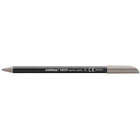 Edding 1200 Rotulador - Punta Redonda - Trazo entre 0.5 y 1 mm. - Tinta con Base de Agua - Color Gris