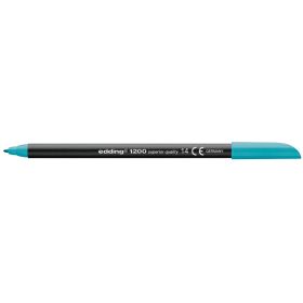 Edding 1200 Rotulador - Punta Redonda - Trazo entre 0.5 y 1 mm. - Tinta con Base de Agua - Color Azul Turquesa