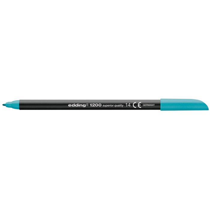 Edding 1200 Rotulador - Punta Redonda - Trazo entre 0.5 y 1 mm. - Tinta con Base de Agua - Color Azul Turquesa