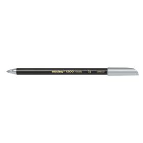 Edding 1200 Rotulador - Punta Redonda - Trazo entre 1 y 3 mm. - Tinta con Base de Agua - Color Plata