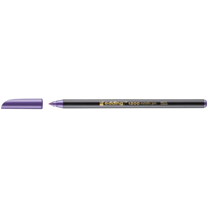 Edding 1200 Rotulador - Punta Redonda - Trazo entre 1 y 3 mm. - Tinta con Base de Agua - Color Violeta Metalizado