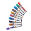 Nobo Caja de 10 Rotuladores para Pizarra Blanca - Punta Redonda 3mm - Tinta Liquida - Nivel de Tinta - Colores Surtidos