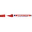 Edding 3000 Rotulador permanente - Punta redonda de 1.5mm - Trazo entre 1.5mm y 3.0mm - Recargable - Secado Instantaneo - Color Rojo