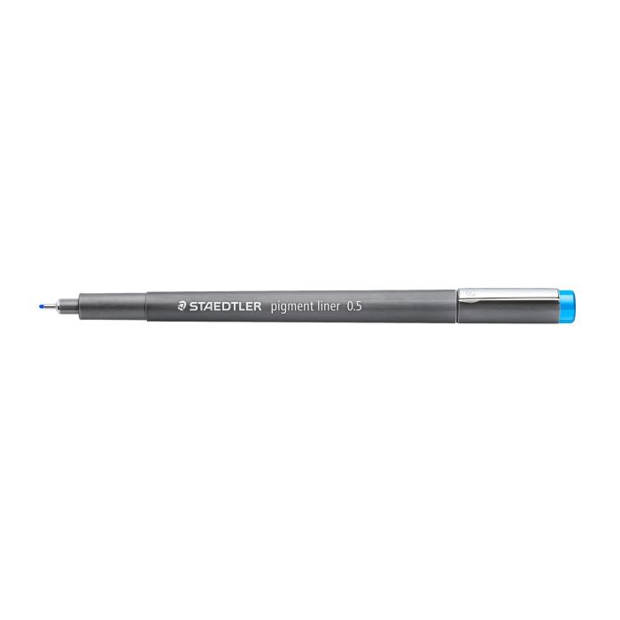 Staedtler Pigment Liner 308 Rotulador Calibrado - Trazo 0.5mm - Secado Rapido - Color Azul Claro