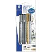 Staedtler Pigment Liner 308 Pack de 5 Rotuladores Calibrados - Tinta Resistente a la Luz y Agua - Para Escribrir, Esborzar y Dibujar - Colores Surtidos