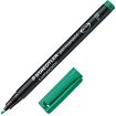 Staedtler Lumocolor 318 Rotulador Permanente - Punta Fina Redonda - Trazo 0.6mm - Capuchon con Clip - Secado Rapido - Color Verde