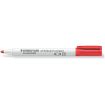Staedtler Lumocolor 341 Marcador para Pizarra Blanca - Punta Biselada 1 - 2mm Aprox - Secado Rapido - Color Rojo