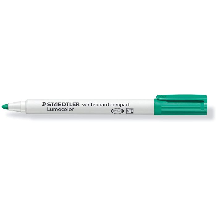 Staedtler Lumocolor 341 Marcador para Pizarra Blanca - Punta Biselada 1 - 2mm Aprox - Secado Rapido - Color Verde