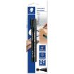 Staedtler Lumocolor 350 Rotulador Permanente con Punta Biselada - Punta 2-5mm - Tinta Antisecado - Recargable - Color Negro