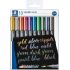 Staedtler Pack de 10 Rotuladores Permanentes - Punta Pincel - Trazo 1-2mm Aprox - Capuchon con Clip - Colores Metalicos Surtidos