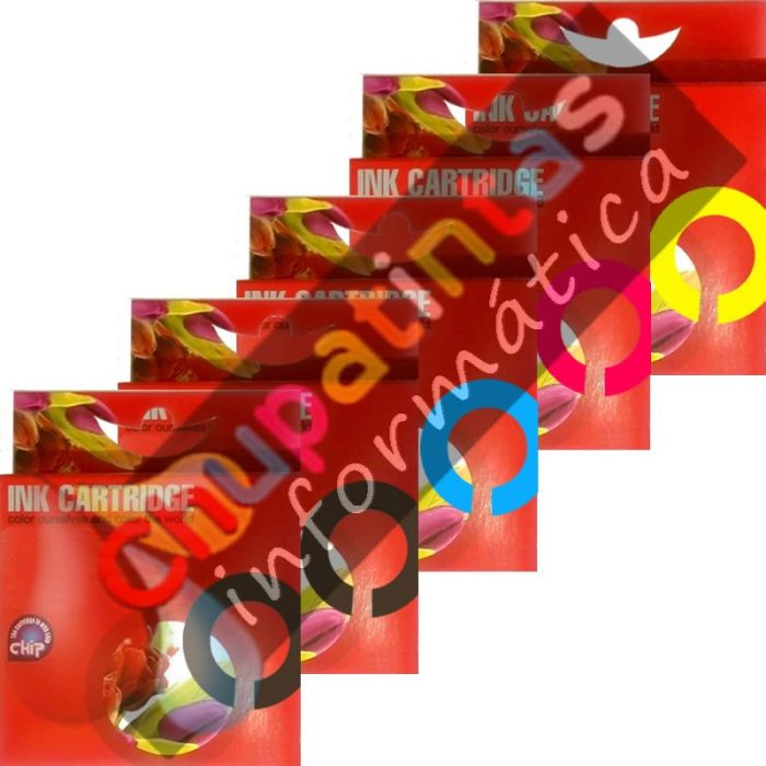 Epson T3357 Pack Ahorro 5 Cartuchos de Tinta Genéricos: T3351+T3361+T3362+T3363+T3364-2