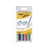 Bic Velleda 1741 Estuche de 4 Rotuladores para Pizarra - Punta Media - Trazo de 1.4mm - Borrado Optimo - Colores Surtidos