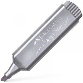 Faber-Castell Rotulador Marcador Fluorescente Textliner 46 - Punta Biselada - Trazo entre 1.2mm y 5mm - Tinta con Base de Agua - Color Plata