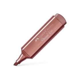 Faber-Castell Rotulador Marcador Fluorescente Textliner 46 - Punta Biselada - Trazo entre 1.2mm y 5mm - Tinta con Base de Agua - Color Rojo Metalico