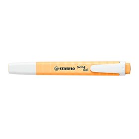 Stabilo Swing Cool Pastel Marcador Fluorescente - Cuerpo Plano - Punta Biselada - Trazo entre 1 y 4mm - Tinta con Base de Agua - Antisecado - Color Naranja Palido