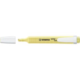 Stabilo Swing Cool Pastel Marcador Fluorescente - Cuerpo Plano - Punta Biselada - Trazo entre 1 y 4mm - Tinta con Base de Agua - Color Amarillo Cremoso