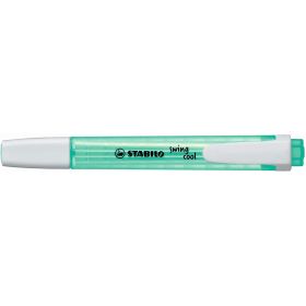 Stabilo Swing Cool Marcador Fluorescente - Cuerpo Plano - Punta Biselada - Trazo entre 1 y 4mm - Tinta con Base de Agua - Antisecado - Color Turquesa