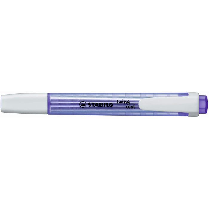 Stabilo Swing Cool Marcador Fluorescente - Cuerpo Plano - Punta Biselada - Trazo entre 1 y 4mm - Tinta con Base de Agua - Antisecado - Color Lavanda