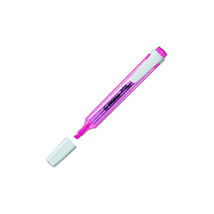 Stabilo Swing Cool Marcador Fluorescente - Cuerpo Plano - Punta Biselada - Trazo entre 1 y 4mm - Tinta con Base de Agua - Antisecado - Color Rosa