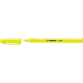 Satabilo Flash Marcador Fluorescente - Tamaño Bolsillo - Trazo de 1 y 3.5mm - Tinta con Base de Agua - Color Amarillo