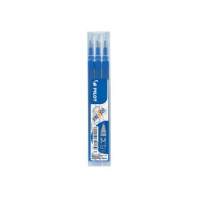 Pilot Recambio de gel borrable para Frixion Ball / Frixion Clicker - Pack de 3 unidades - Punta de bola redonda 0.7mm - Trazo 0.4mm - Color Azul