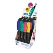 Milan PL1 Expositor de 20 Portaminas - Mina 0.5mm HB Grafito - Goma Milan Extra Larga - Colores Surtidos