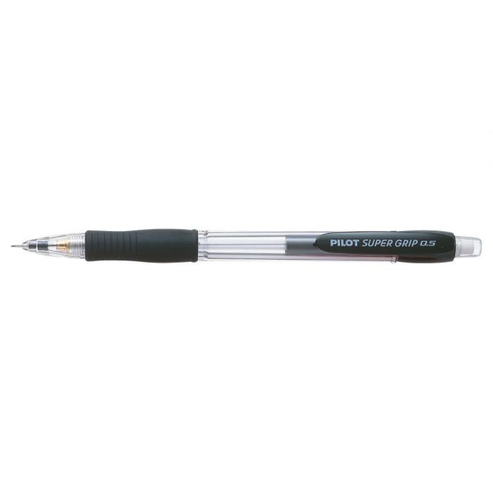Pilot Portaminas SuperGrip H185 - Trazo 0.5mm - Mina HB - Cuerpo Negro