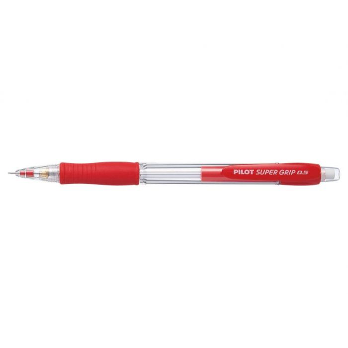 Pilot Portaminas SuperGrip H185 - Trazo 0.5mm - Mina HB - Cuerpo Rojo