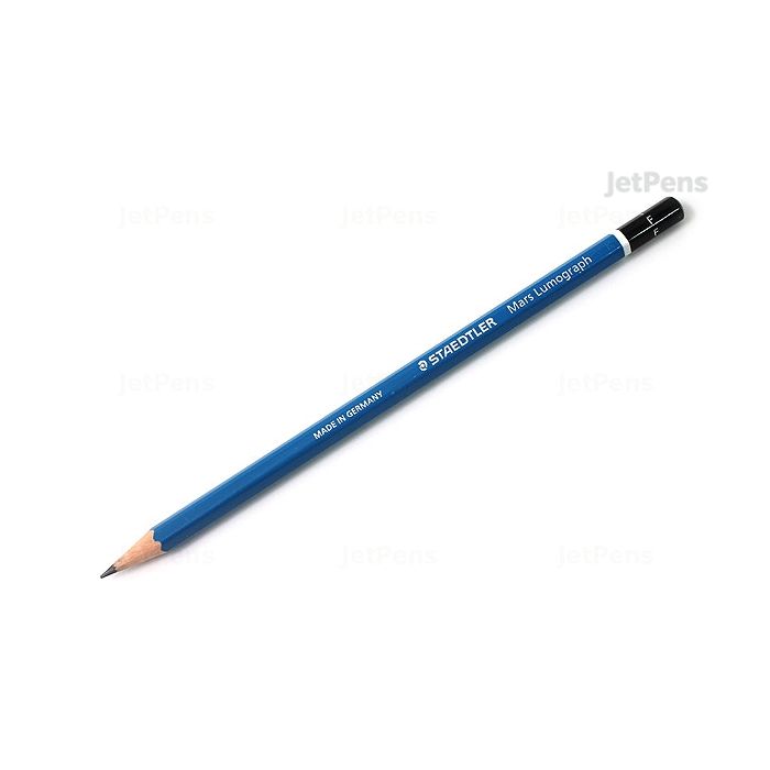 Staedtler Mars Lumograph 100 Lapiz de Grafito Hexagonal - Mina F Ultrarresistente de 2mm - Madera de Bosques Sostenibles - Caja de 12 ud