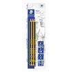 Staedtler Noris 120 Pack de 3 Lapices de Grafito Hexagonles - Graduaciones Surtidas - Resistencia a la Rotura - Madera de Bosques Sostenibles