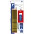 Staedtler Noris 120 Pack de 5 Lapices de Grafito Hexagonales 2HB + 1 Goma de Borrar Mars Plastic - Madera de Bosques Sostenibles