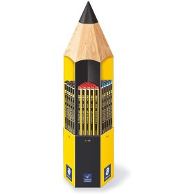 Staedtler Noris 120 Expositor de 90 Lapices de Grafito Hexagonal - Diferentes Graduaciones de Mina - Madera de Bosques Sostenibles