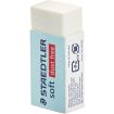 Staedtler Soft 526 S30 Goma de Borrar - Plastico - Maxima Limpieza - Faja Protectora - No Decolora el Papel - Color Blanco