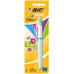 Bic 4 Colours Fun Boligrafo de Bola Retractil - Punta Media de 1.0mm - Tinta con Base de Aceite - Tinta de Colores: Rosa, Morado, Turquesa y Verde Lima