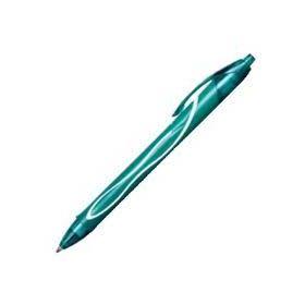 Bic Gel-Ocity Quick Dry Boligrafo Retractil - Punta Media de 0.7mm - Tinta de Gel - Secado Ultra Rapido - No Mancha el Papel - Color Verde