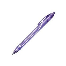 Bic Gel-Ocity Quick Dry Boligrafo Retractil - Punta Media de 0.7mm - Tinta de Gel - Secado Ultra Rapido - No Mancha el Papel - Color Violeta