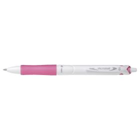 Pilot Boligrafo de Bola Retractil Acroball PureWhite - Recargable - Fabricado con Plastico Reciclado - Punta Redonda 1mm - Trazo 0.28mm - Grip Ergonomico - Color Rosa