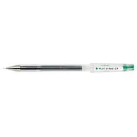 Pilot Boligrafo de Gel G-Tec C4 - Extra Fino - Recargable - Punta de Bola 0.4mm - Trazo 0.2mm - Color Verde