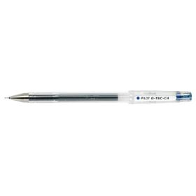 Pilot Boligrafo de Gel G-Tec C4 - Extra Fino - Recargable - Punta de Bola 0.4mm - Trazo 0.2mm - Color Azul