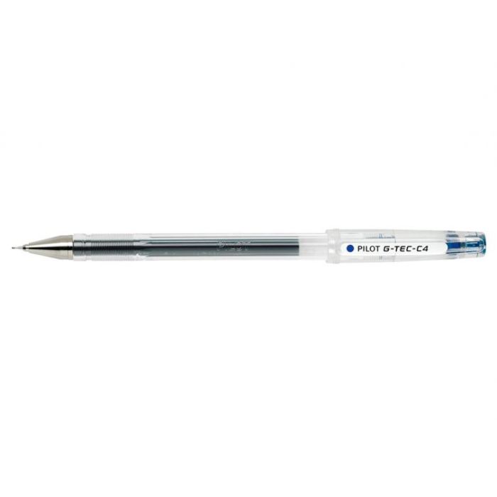 Pilot Boligrafo de Gel G-Tec C4 - Extra Fino - Recargable - Punta de Bola 0.4mm - Trazo 0.2mm - Color Azul