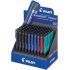 Pilot Synergy Point Expositor de 60 Boligrafos de Gel Retractiles - Punta Fina 0.5mm - Trazo 0.25mm - Recargable - Colores Surtidos