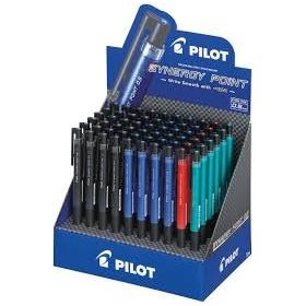 Pilot Synergy Point Expositor de 60 Boligrafos de Gel Retractiles - Punta Fina 0.5mm - Trazo 0.25mm - Recargable - Colores Surtidos