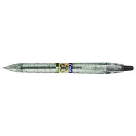 Pilot Boligrafo de Bola Retractil B2P Ecoball BeGreen - Punta Redonda 1mm - Trazo 0.27mm - 86,64% de Plastico Reciclado - Recargable - Color Negro