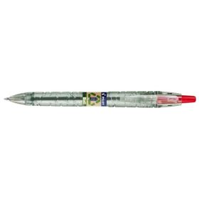Pilot Boligrafo de Bola Retractil B2P Ecoball BeGreen - Punta Redonda 1mm - Trazo 0.27mm - 86,64% de Plastico Reciclado - Recargable - Color Rojo