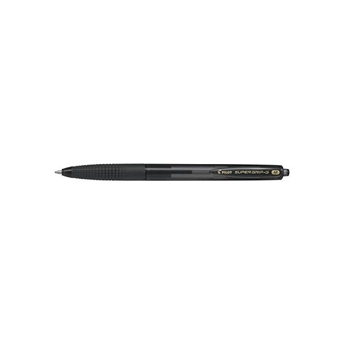 Pilot Boligrafo de Bola Retractil SuperGrip G - Punta Redonda 1.0mm - Trazo 0.4mm - Tinta de Aceite - Grip Ergonomico - Color Negro