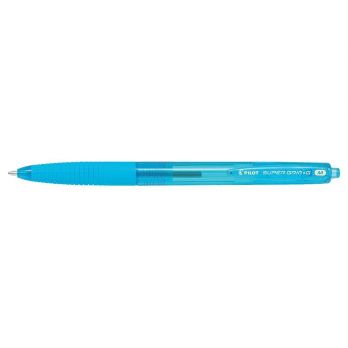 Pilot Boligrafo de Bola Retractil SuperGrip G - Punta Redonda 1.0mm - Trazo 0.4mm - Tinta de Aceite - Grip Ergonomico - Color Turquesa